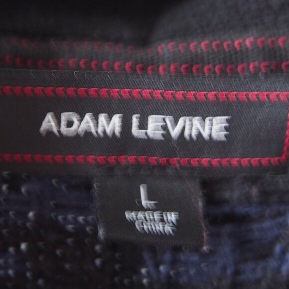 Adam Levine Chunky Knit Cowl Neck Cardigan /Red Blue Aztec Print Size L - Picture 6 of 15